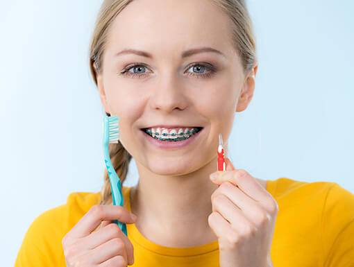 brushing and flossing